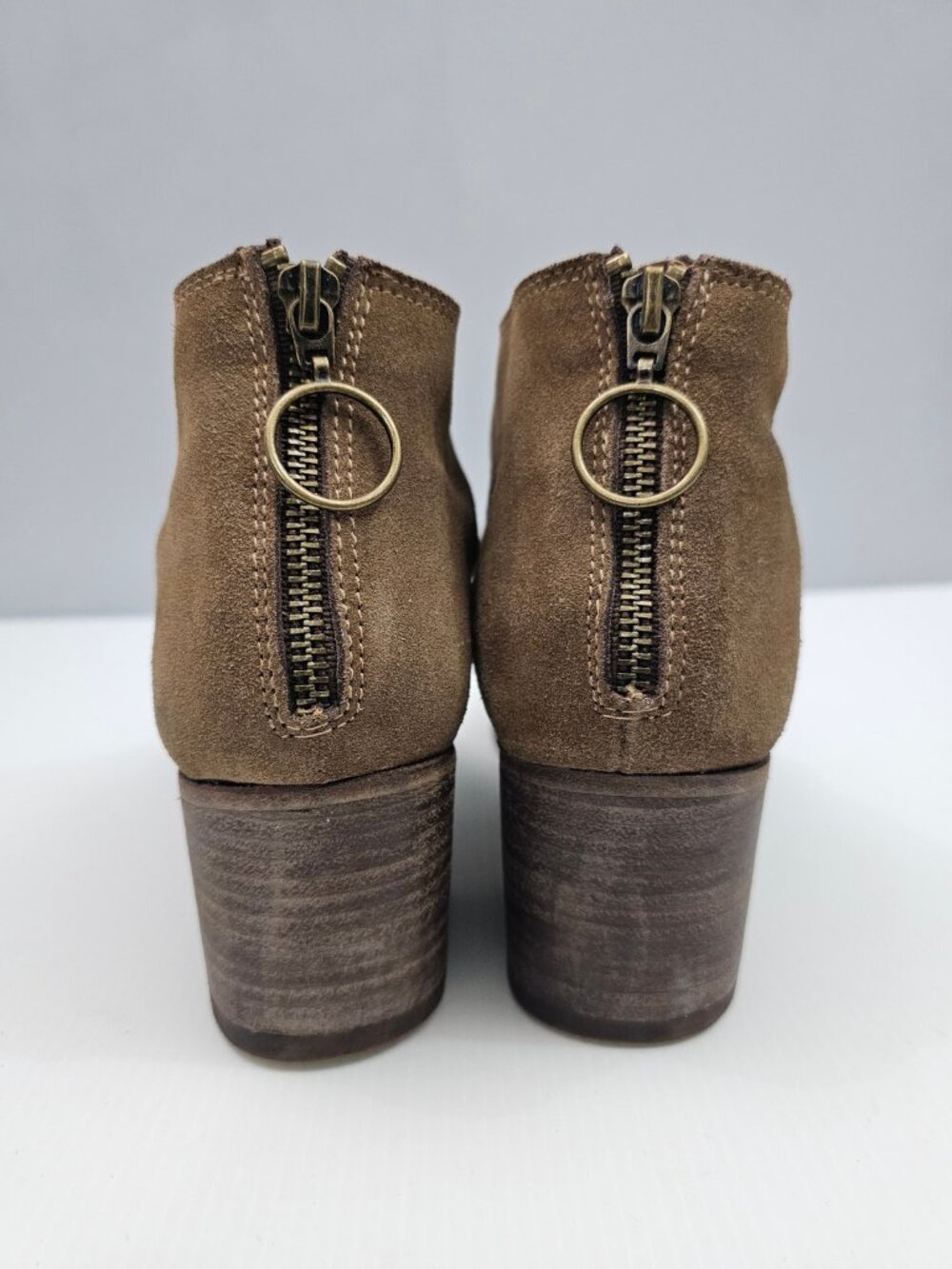 Beek Eaglet Ankle Boot Womens 8 Brown Suede Leather Western Slouchy Block Heel - Picture 6 of 15